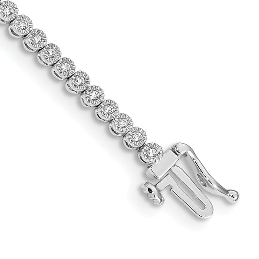 10K White Gold Diamond Tennis Bracelet