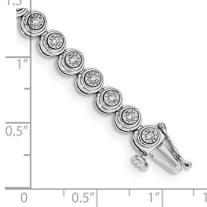 14k White Gold 1/2 Ct. Lab Grown Diamond VS/SI+ G+ 7 inch Circle Link Bracelet