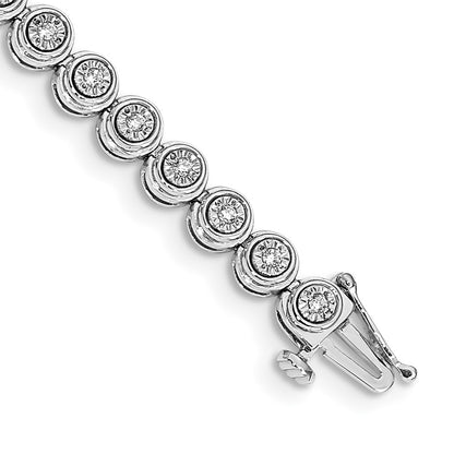 14k White Gold 1/2 Ct. Lab Grown Diamond VS/SI+ G+ 7 inch Circle Link Bracelet