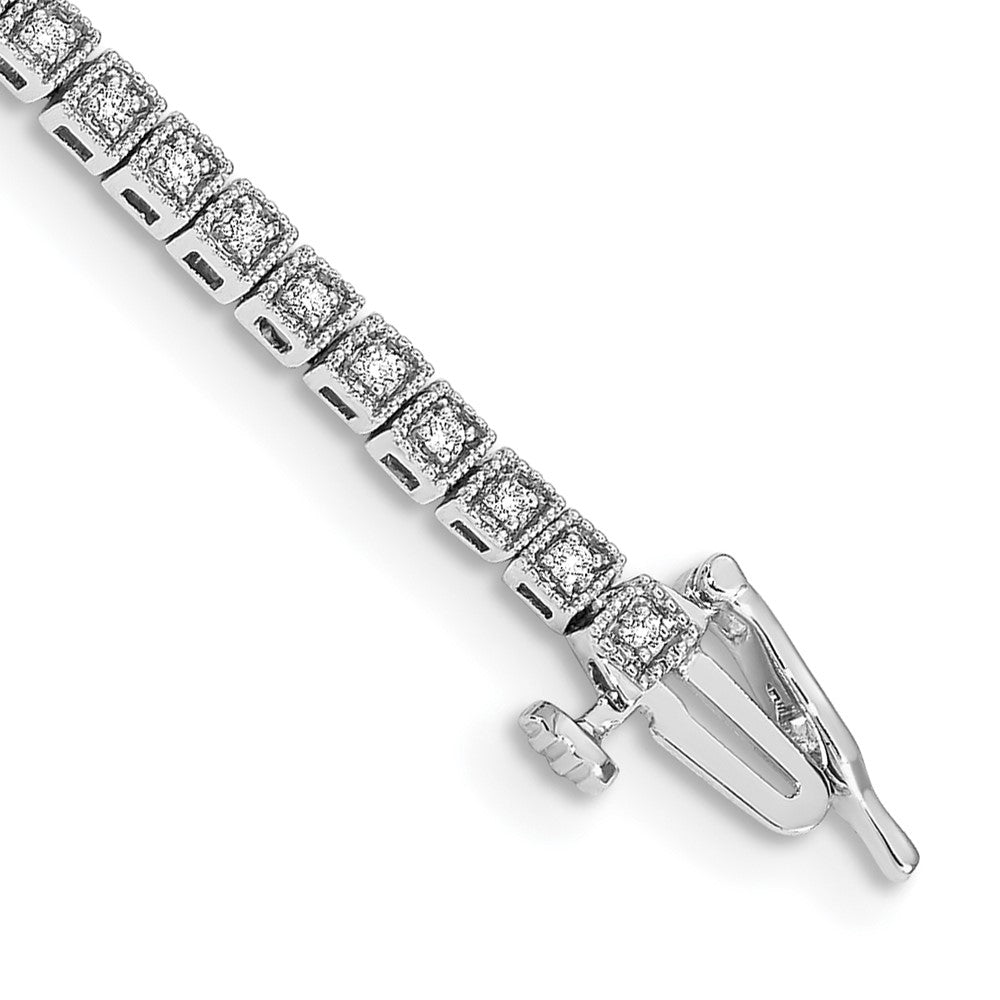 14k White Gold 1/2 Ct. Lab Grown Diamond VS/SI+ G+ 7 inch Bracelet