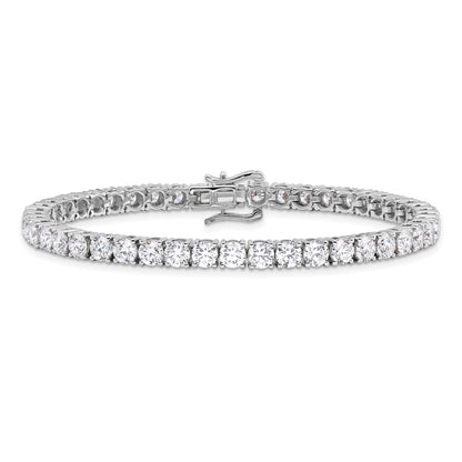 14k White Gold 10 Ct. Lab Grown Diamond VS/SI+ G+ Round Tennis Bracelet