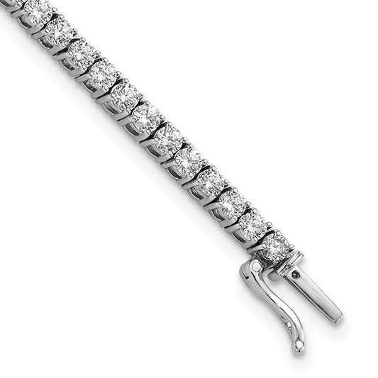 14k White Gold 4 3/8 Ct. Lab Grown Diamond VS/SI+ G+ 7.5 inch Tennis Bracelet