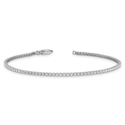 14k White Gold 1 1/3 Ct. Lab Grown Diamond VS/SI+ G+ Round Tennis Bracelet