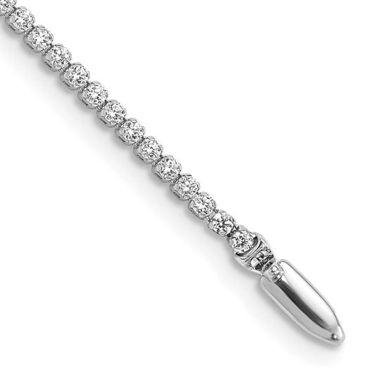 14k White Gold 1 1/3 Ct. Lab Grown Diamond VS/SI+ G+ Round Tennis Bracelet