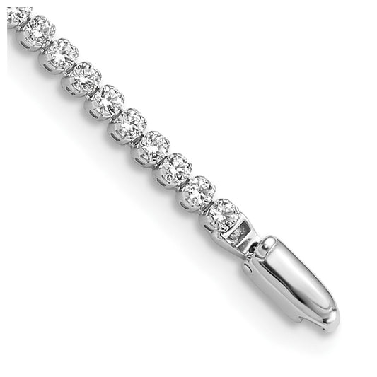 14k White Gold 2 1/8 Ct. Lab Grown Diamond VS/SI+ G+ Round Tennis Bracelet