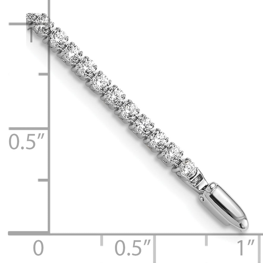 14k White Gold 3 1/5 Ct. Lab Grown Diamond VS/SI+ G+ Round Tennis Bracelet
