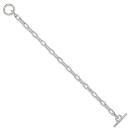 14K White Gold True Origin 1/3 Carat Lab Grown Diamond Vs D E F 7 Inch Toggle Bracelet