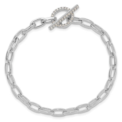 14K White Gold True Origin 1/3 Carat Lab Grown Diamond Vs D E F 7 Inch Toggle Bracelet