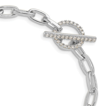 14K White Gold True Origin 1/3 Carat Lab Grown Diamond Vs D E F 7 Inch Toggle Bracelet