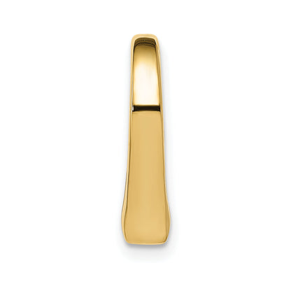 14K Yellow Gold Polished Heart Chain Slide