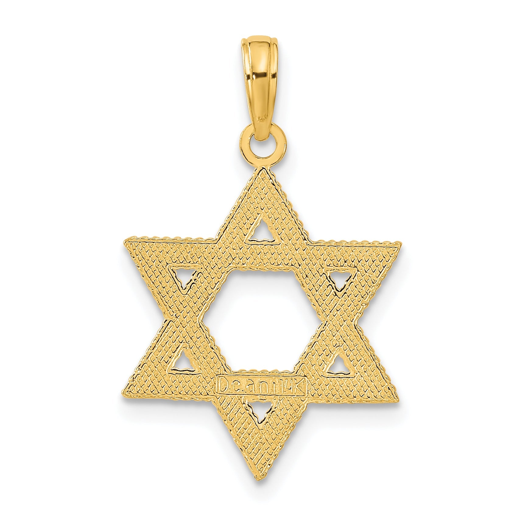 14K Yellow Gold Star Of David Pendant