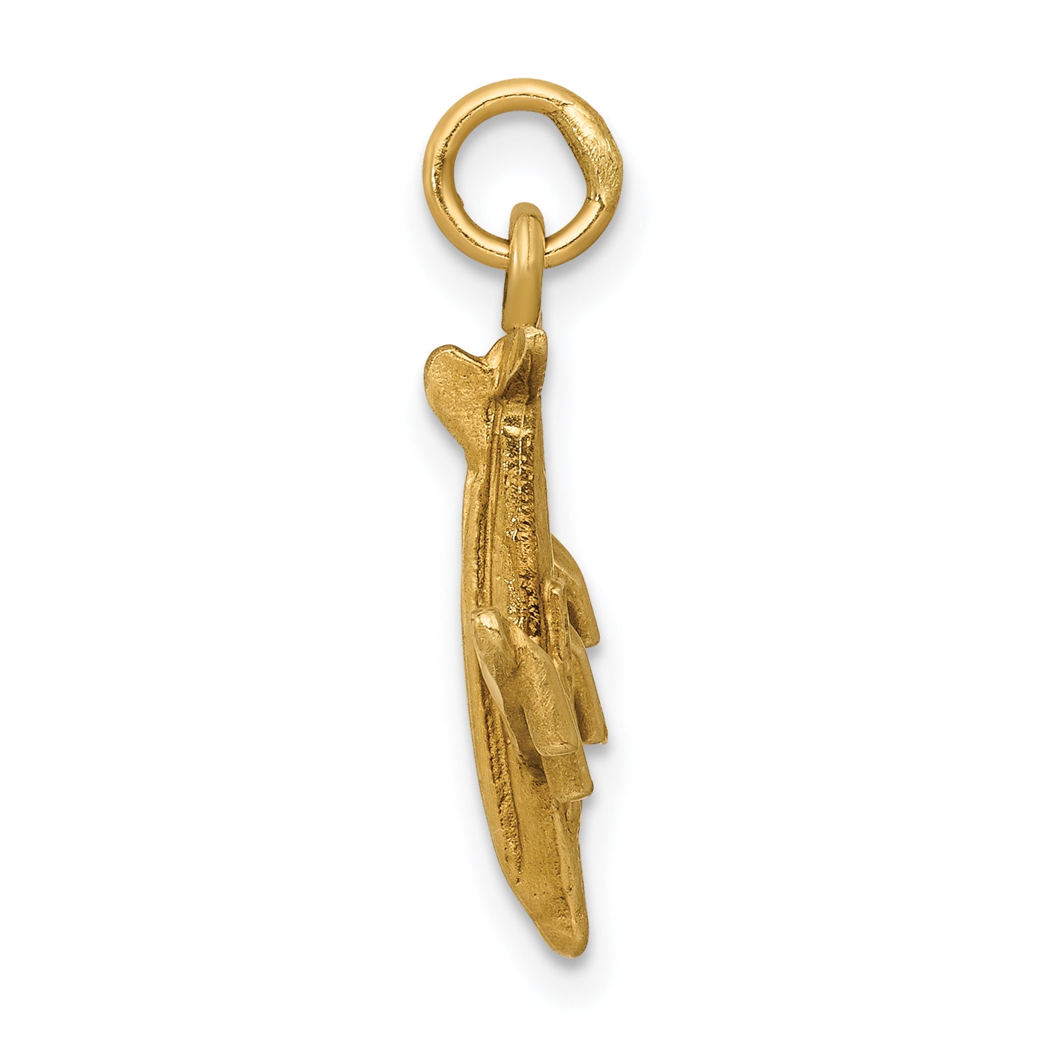 14K Yellow Gold 3-D Airplane Charm