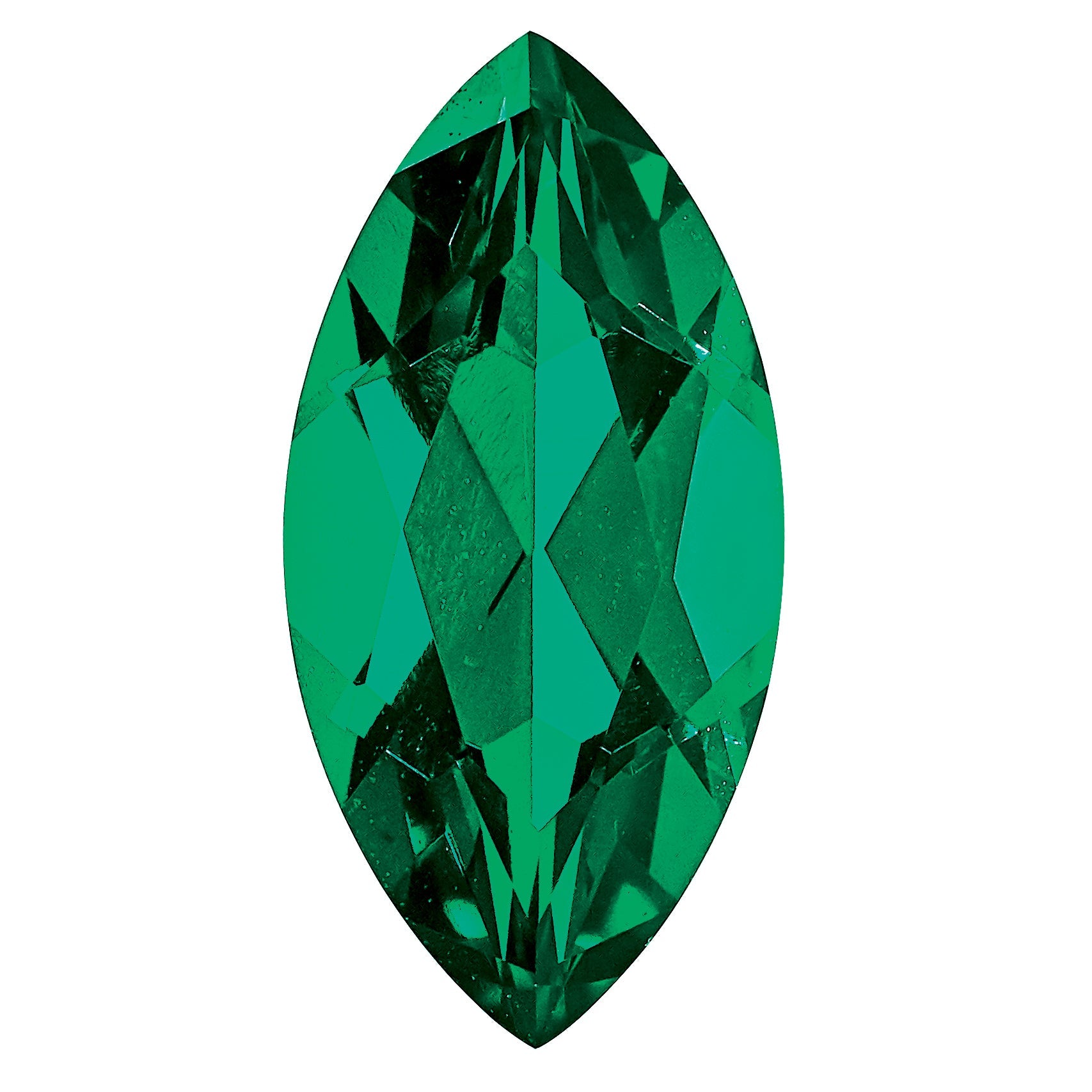 Gemstone Created Emerald 10X5mm Marquise