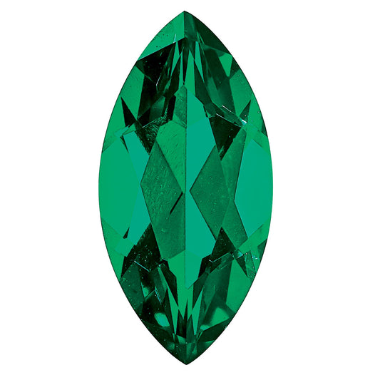 Gemstone Created Emerald 10X5mm Marquise