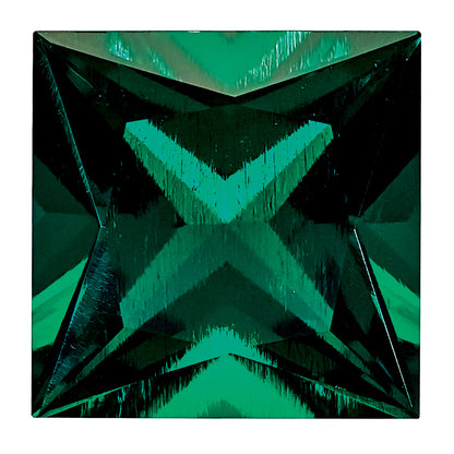 Gemstone Created Emerald 4mm Princess