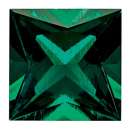 Gemstone Created Emerald 5mm Princess