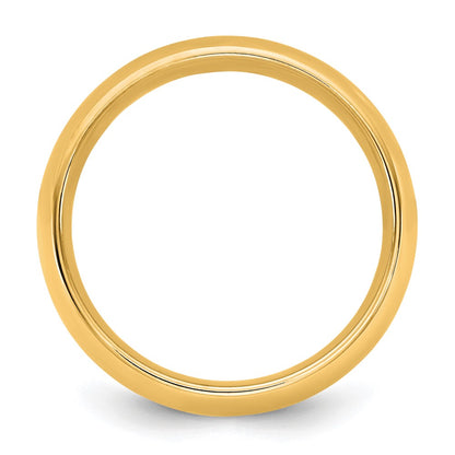 10K Yellow Gold 10Ky 1mm Standard Comfort Fit Band Size 6.5