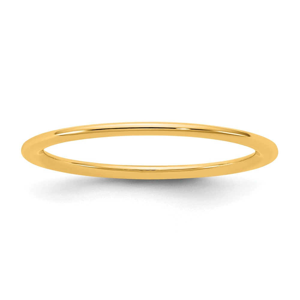 10K Yellow Gold 10Ky 1mm Standard Comfort Fit Band Size 7.5