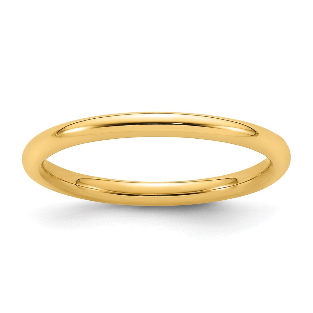 18k Yellow Gold 2mm Standard Weight Comfort Fit Wedding Band Ring