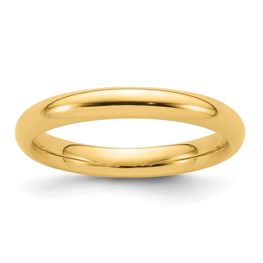 18k Yellow Gold 3mm Standard Weight Comfort Fit Wedding Band Ring