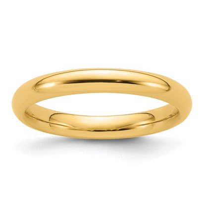 18k Yellow Gold 3mm Standard Weight Comfort Fit Wedding Band Ring