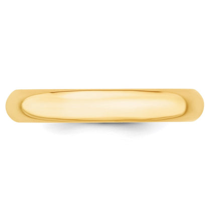 14k Yellow Gold 4mm Standard Weight Comfort Fit Wedding Band Ring