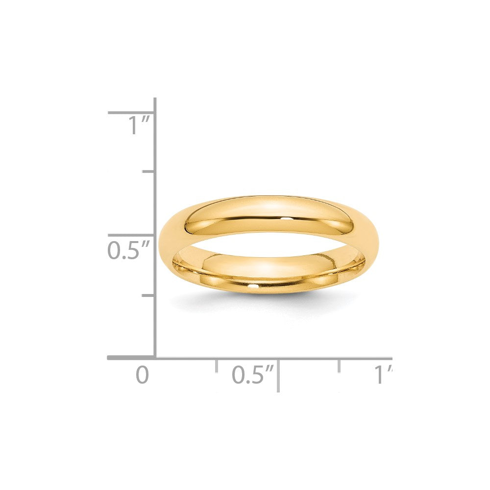 18k Yellow Gold 4mm Standard Weight Comfort Fit Wedding Band Ring