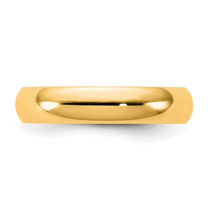 10K Yellow Gold 10Ky 4.5mm Standard Comfort Fit Band Size 14