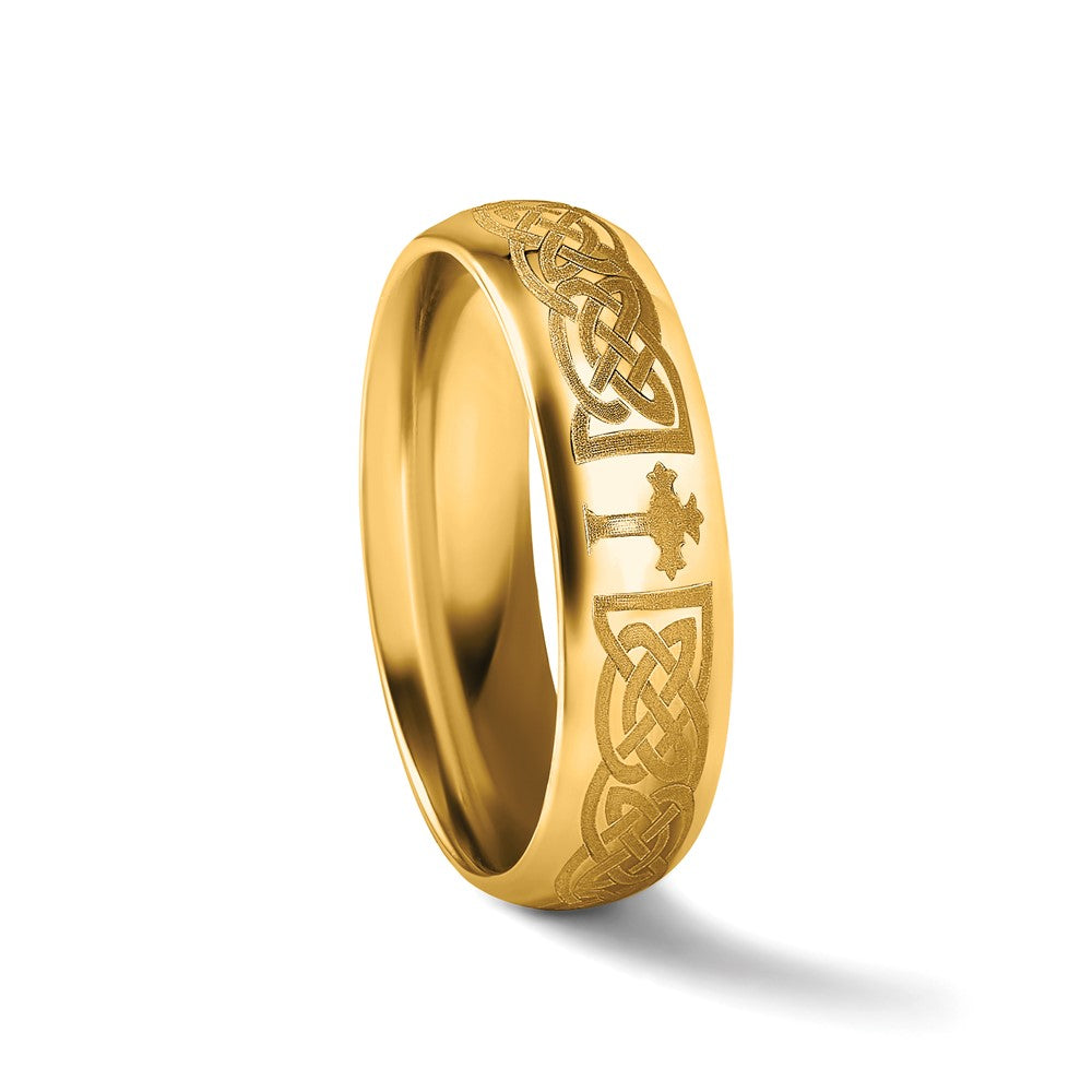 18k Yellow Gold 6mm Standard Weight Comfort Fit Wedding Band Ring