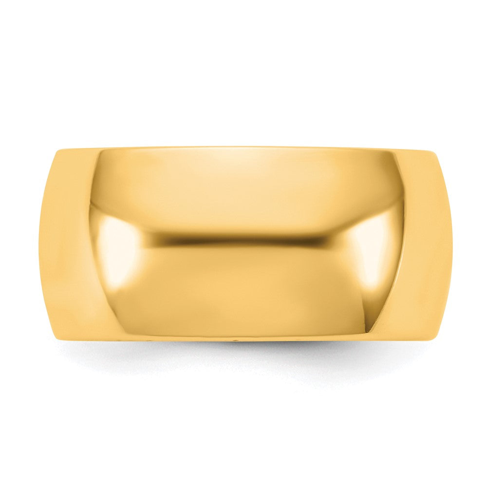 10K Yellow Gold 10Ky 10mm Standard Comfort Fit Band Size 5