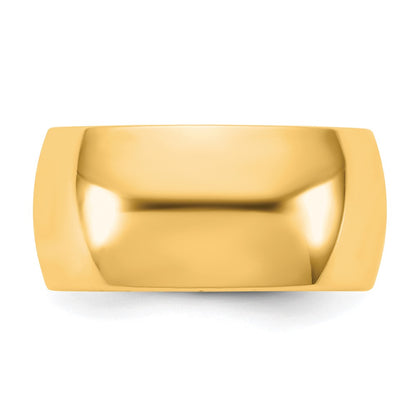 10K Yellow Gold 10Ky 10mm Standard Comfort Fit Band Size 5