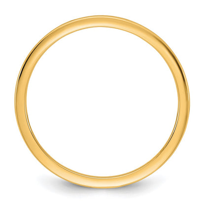 10K Yellow Gold 10Ky 1mm Lightweight Comfort Fit Band Size 14