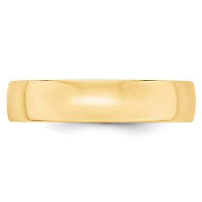14k Yellow Gold 5mm Lightweight Comfort Fit Wedding Band Ring