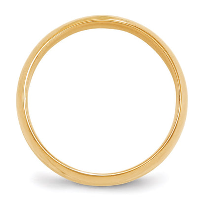 18k Yellow Gold 6mm Lightweight Comfort Fit Wedding Band Ring