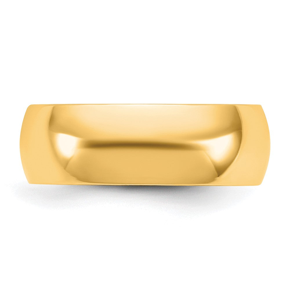 10K Yellow Gold 10Ky 6.5mm Lightweight Comfort Fit Band Size 11