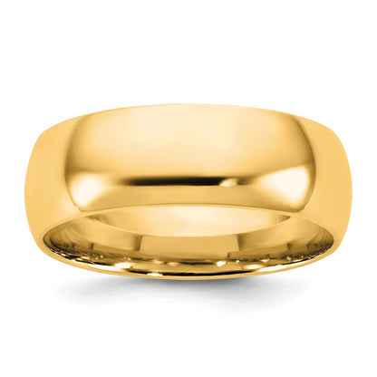 10K Yellow Gold 10Ky 6.5mm Lightweight Comfort Fit Band Size 8.5