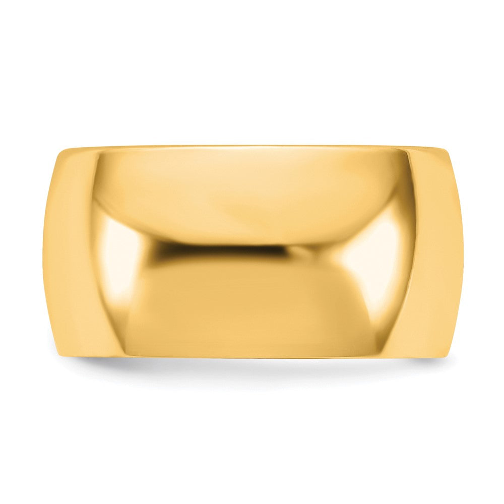 10K Yellow Gold 10Ky 10mm Lightweight Comfort Fit Band Size 9.5