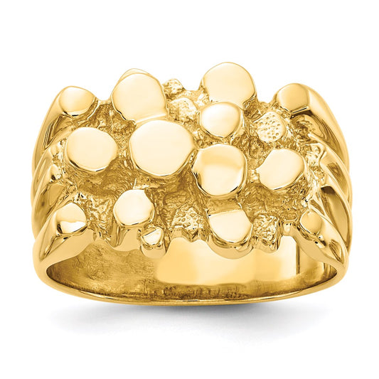 10K Yellow Gold 10Ky Men'S Nugget Ring