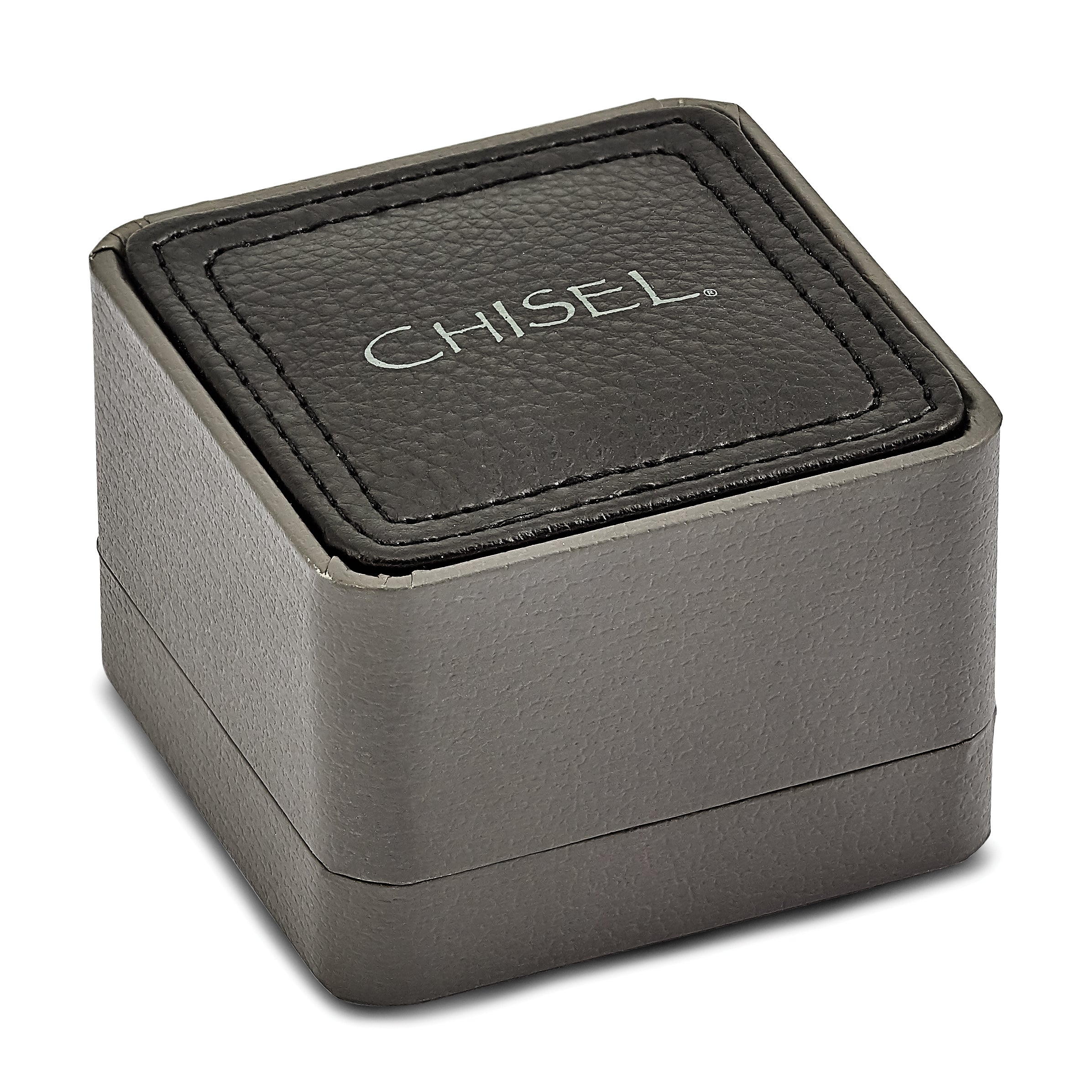 Stainless Steel Chisel Polished Black Carbon Fiber Inlay Square Cufflinks