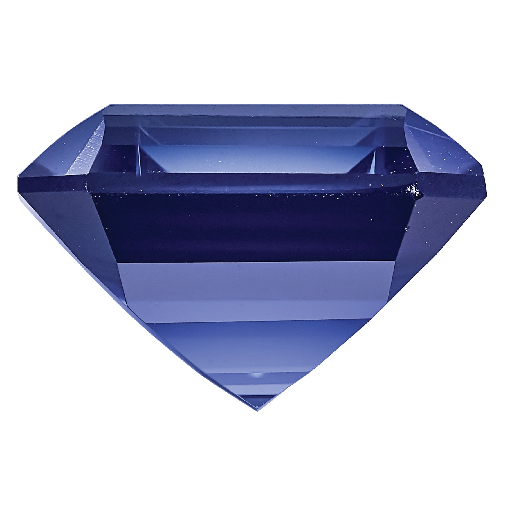 Gemstone Created Blue Sapphire 10X8mm Emerald Cut