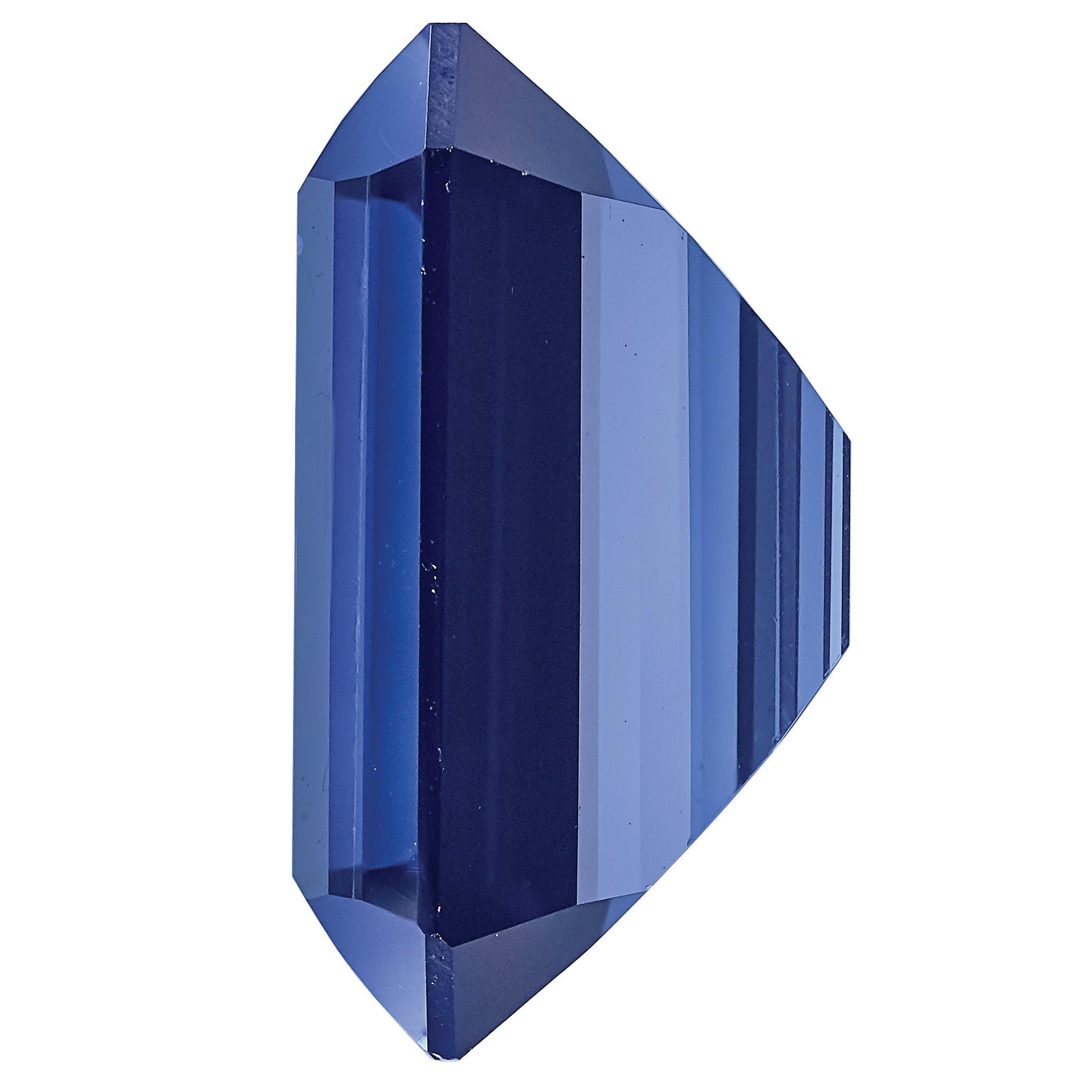 Gemstone Created Blue Sapphire 10X8mm Emerald Cut