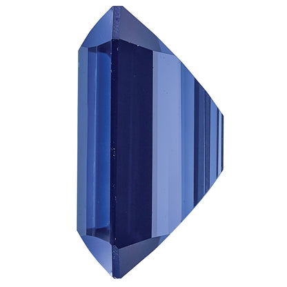 Gemstone Created Blue Sapphire 10X8mm Emerald Cut