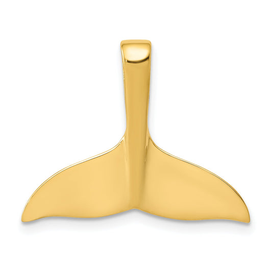 14K Yellow Gold Whale Tail Chain Slide