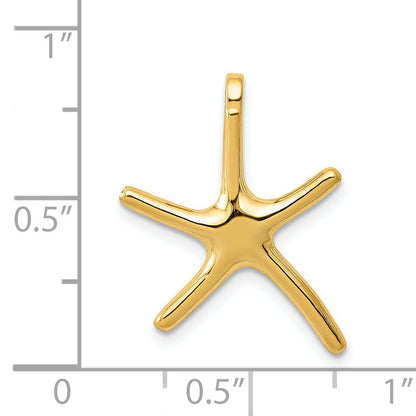 14K Yellow Gold Starfish Chain Slide