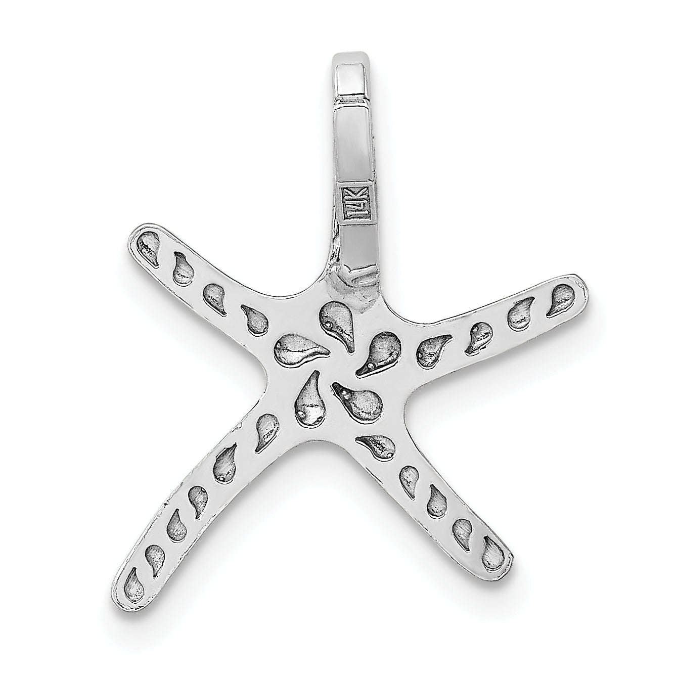 14K White Gold Starfish Chain Slide