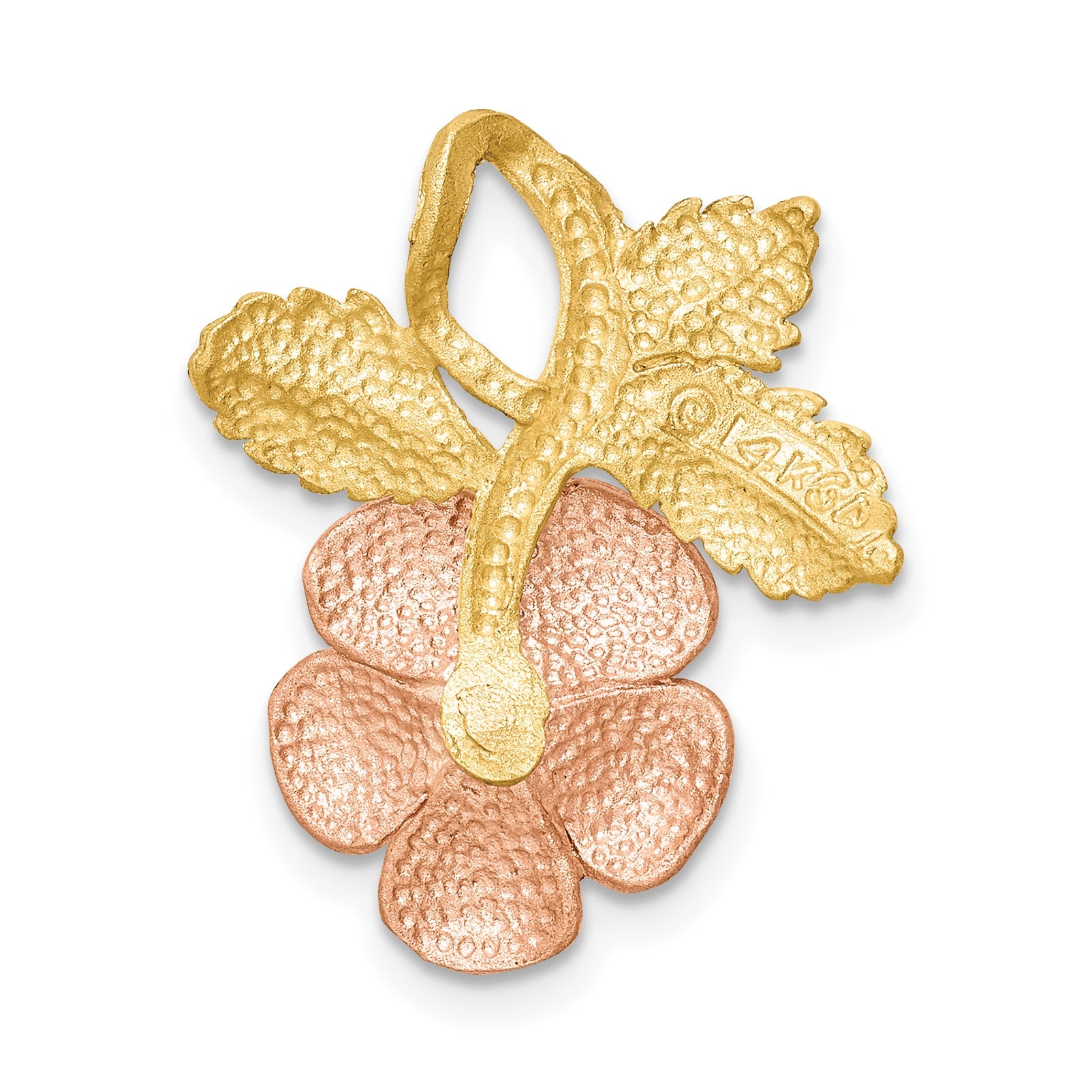 14K Two-Tone Rose Chain Slide