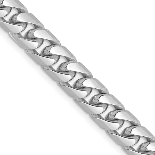2 Inch 14K White Gold Wg 6.25mm Solid Miami Cuban Chain Necklace
