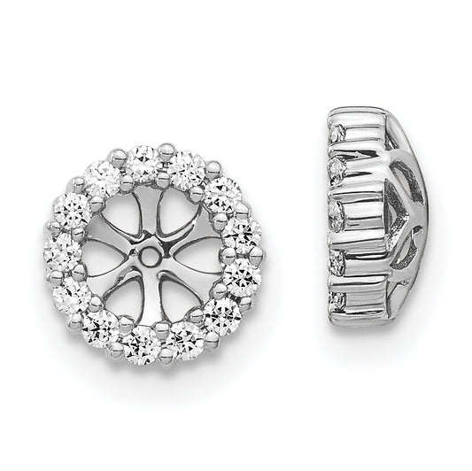 10K White Gold Diamond Earring Jackets
