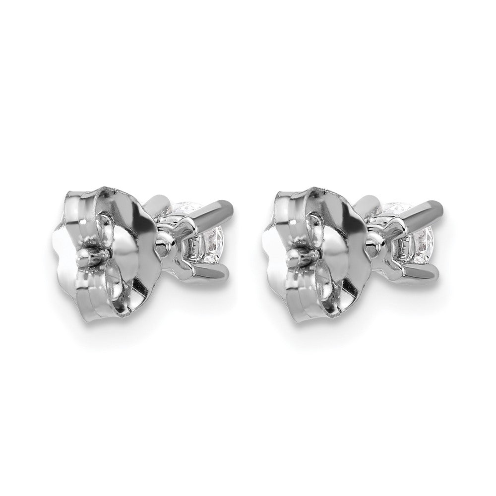 14k White Gold 1/3 ctw Certified Lab Grown Diamond VS/SI+ G+ Round 4 Prong Heavy Wt. Stud Earrings