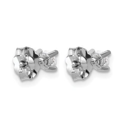 14k White Gold 1/3 ctw Certified Lab Grown Diamond VS/SI+ G+ Round 4 Prong Heavy Wt. Stud Earrings